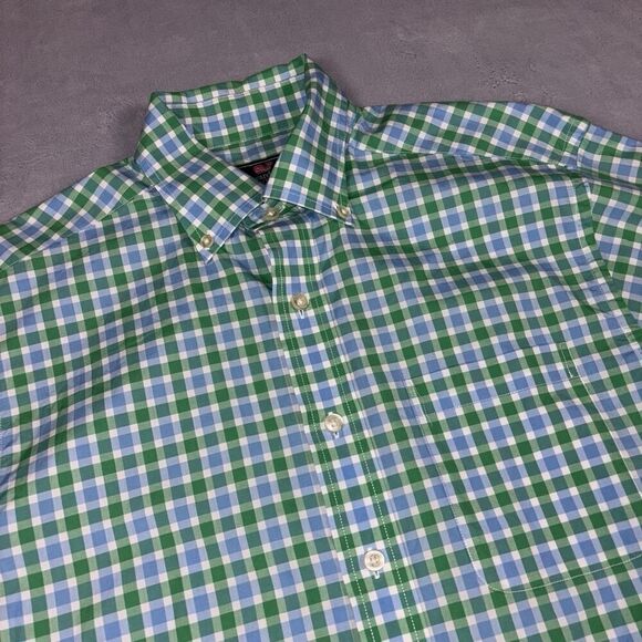 Vineyard Vines Murray Button Down Shirt Plaid Men’s Size Small Blue Green - Picture 1 of 7